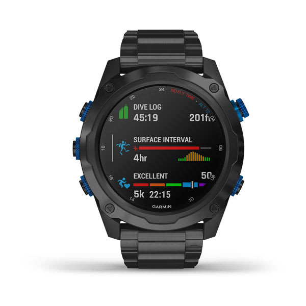 Умные часы Garmin Descent Mk2i Bundle, Titanium Carbon Grey DLC with DLC Titanium Band (Includes Descent T1) (010-02132-12)