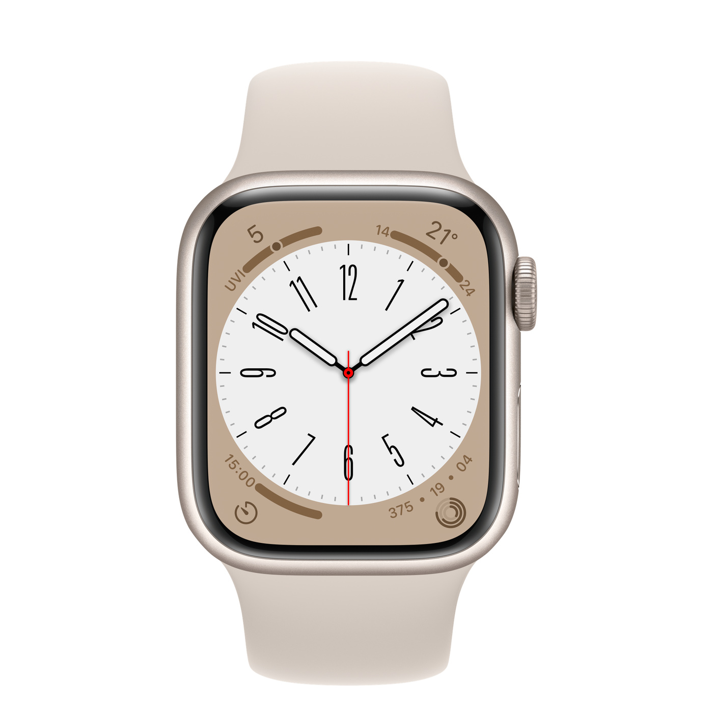 Умные часы Apple Watch Series 8 41 мм Aluminium Case, Starlight/Starlight S/M Sport Band