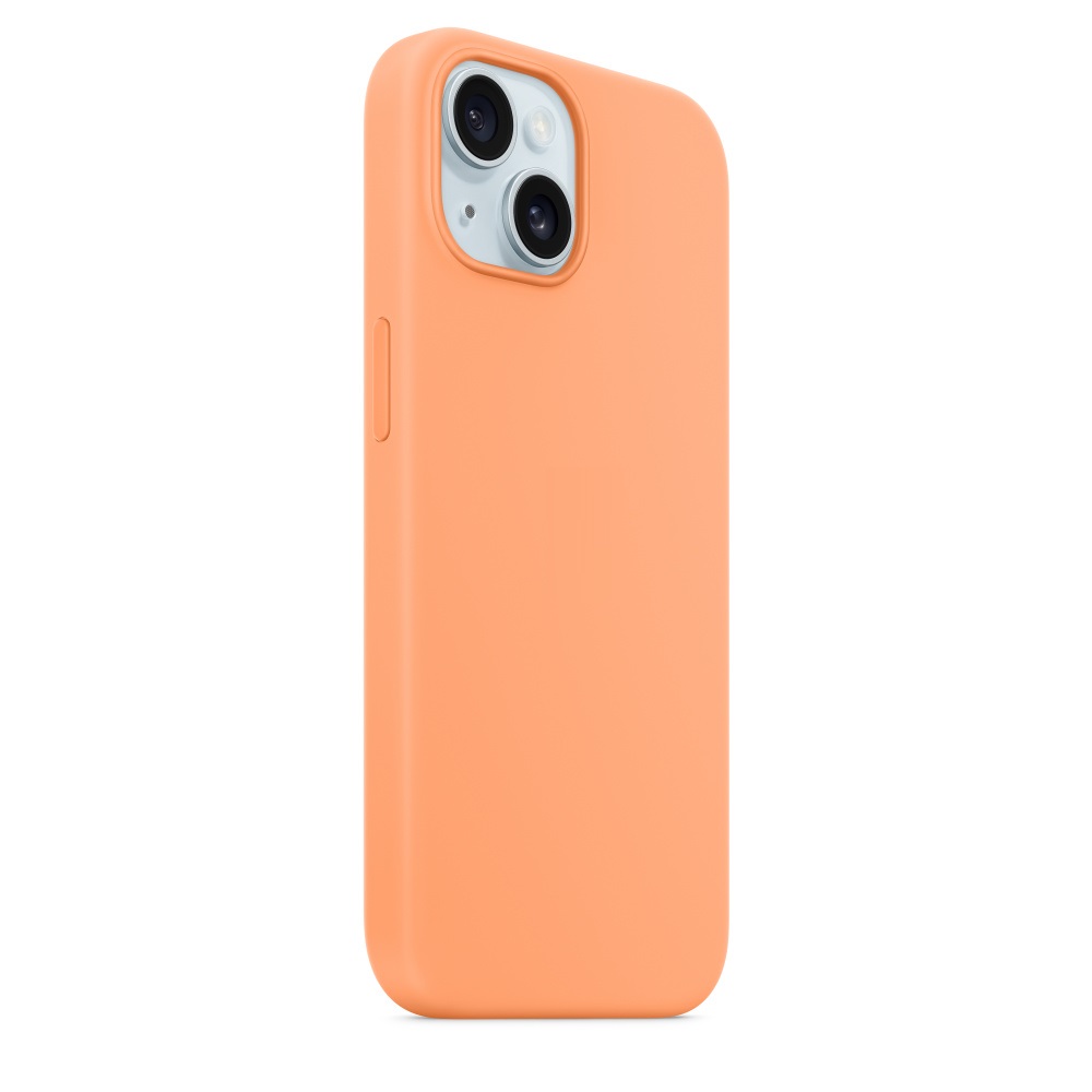 Силиконовый чехол Naturally Silicone Case with MagSafe Orange Sorbet для iPhone 15
