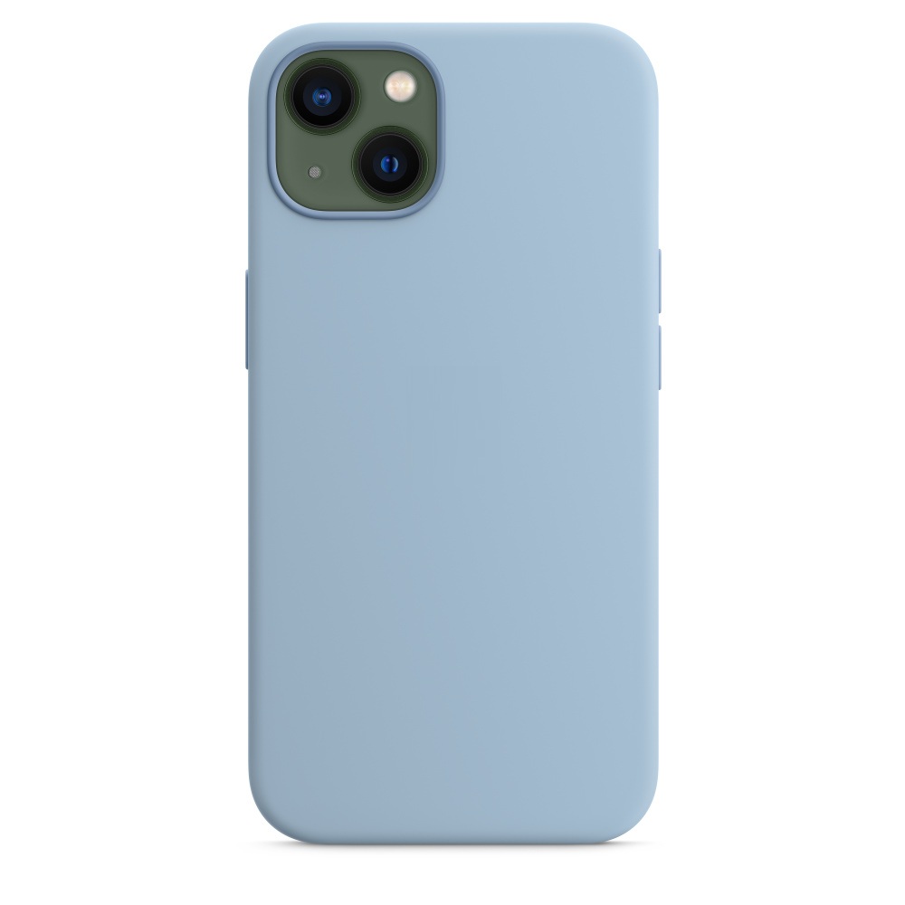 Силиконовый чехол Naturally Silicone Case with MagSafe Blue Fog для iPhone 13