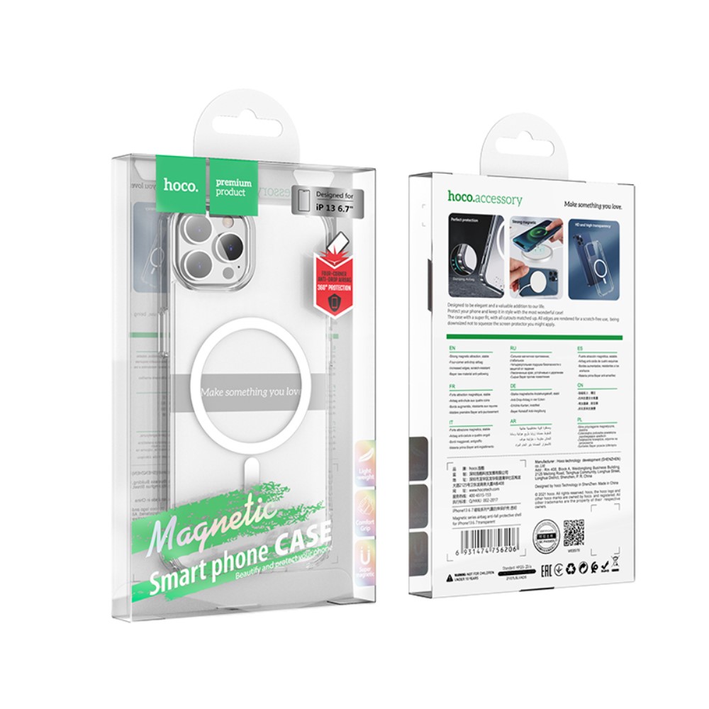 Чехол прозрачный Hoco Clear Case Magsafe для iPhone 13 Pro Max