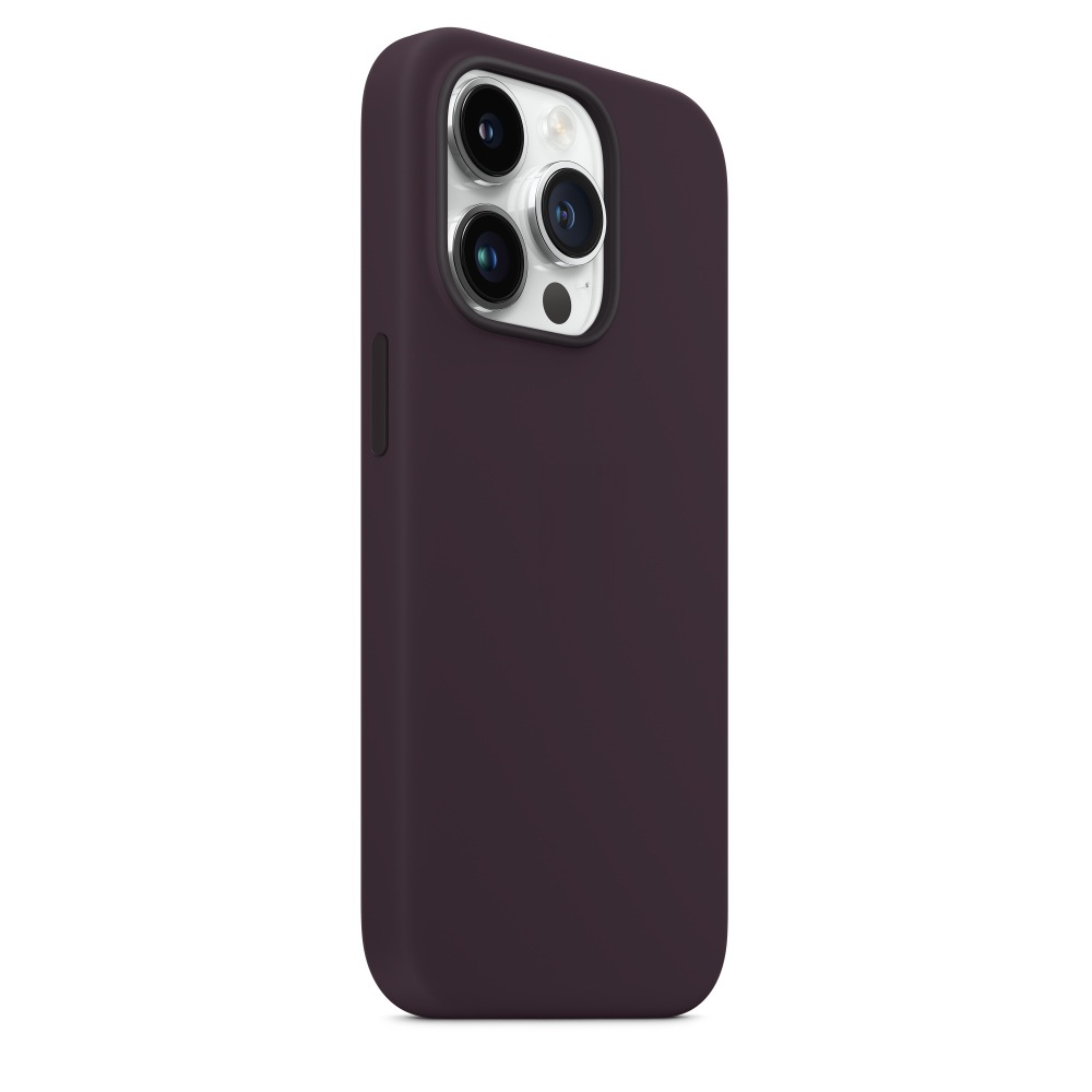 Силиконовый чехол Naturally Silicone Case with MagSafe Elderberry для iPhone 14 Pro