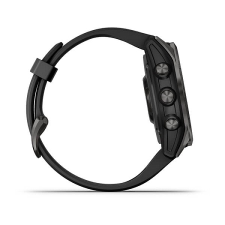 Умные часы Garmin fenix 7S – Sapphire Solar Edition Carbon Grey DLC Titanium with Black Band (010-02539-25)