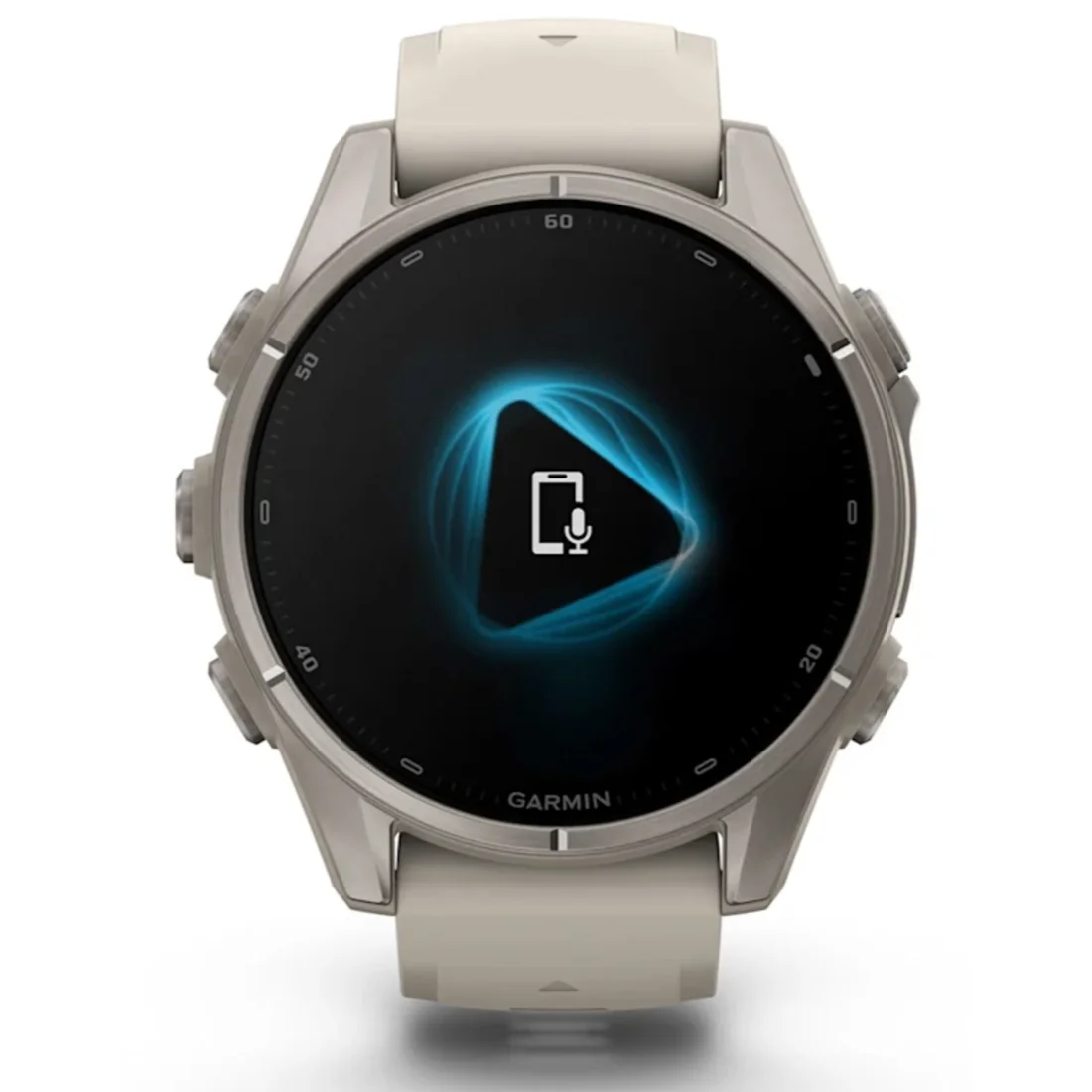 Умные часы Garmin fenix 9 - 43 mm Titanium with Fog Grey Silicone Band (010-04761-01)