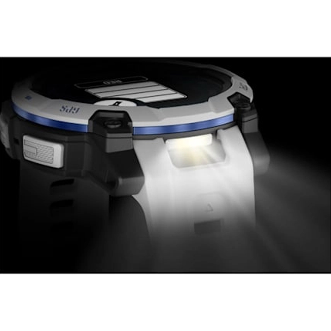 Умные часы Garmin Instinct 3 – 45 mm, Solar Whitestone with Whitestone/Bolt Blue Band (010-02934-03)