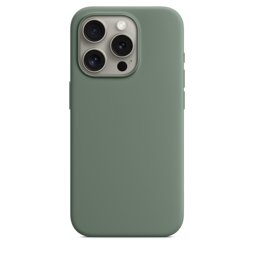 Силиконовый чехол Naturally Silicone Case with MagSafe Cypress для iPhone 15 Pro