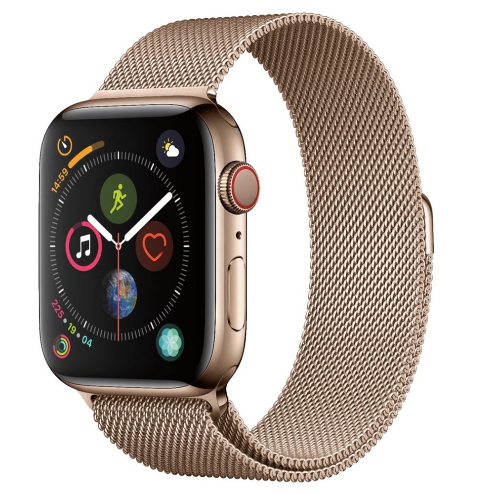Часы Apple Watch Series 4 GPS + Cellular 44mm (Gold Stainless Steel Case with Gold Milanese Loop Stainless Steel) (MTV82)