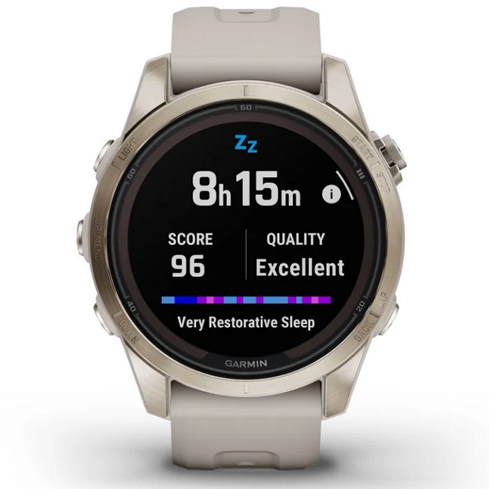 Умные часы Garmin fenix 7S Pro – Sapphire Solar Edition Soft Gold with Light Sand Band (010-02776-15)