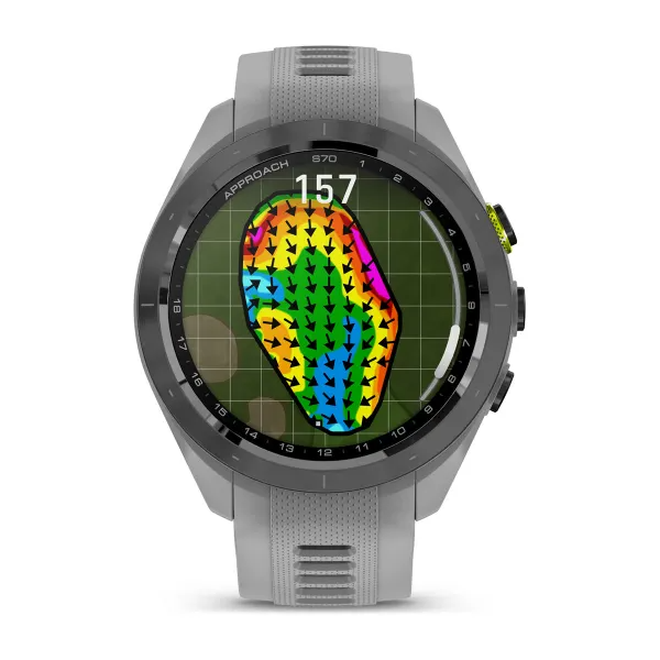 Умные часы Garmin Approach S70 - 42 mm Black Ceramic Bezel with Powder Grey Silicone Band (010-02746-11)