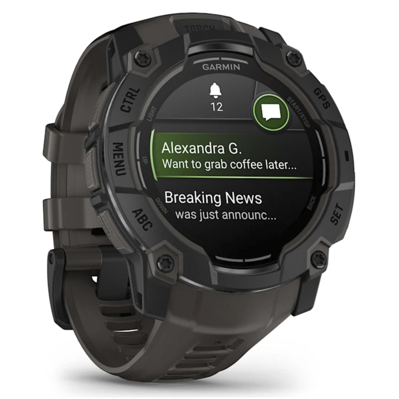 Умные часы Garmin Instinct 3 – 50 mm, AMOLED Black with Charcoal Band (010-03020-00)