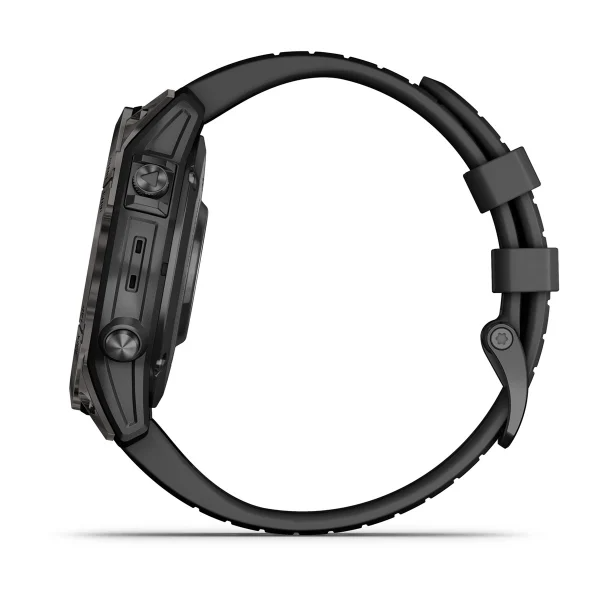 Умные часы Garmin epix Pro (Gen 2) – Sapphire Edition - 47 mm Carbon Grey DLC Titanium with Black Band (010-02803-11)