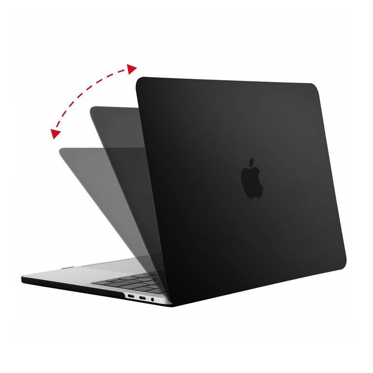 Чехол-накладка HardShell Case Matte Black (Матовая Черная) для Apple MacBook Pro 13 Touch Bar 2016/2020