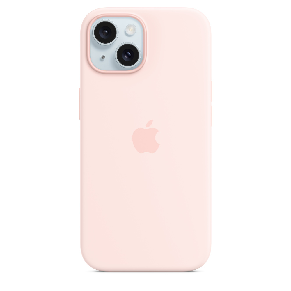 Силиконовый чехол Apple iPhone 15 Silicone Case with MagSafe - Light Pink (MT0U3ZM/A) для iPhone 15