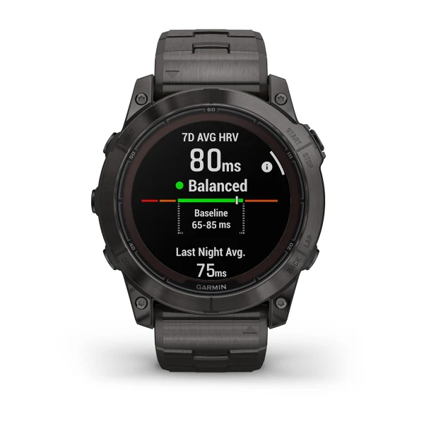 Умные часы Garmin fenix 7X Pro – Sapphire Solar Edition Carbon Gray DLC Titanium with Vented Titanium Bracelet (010-02778-30)