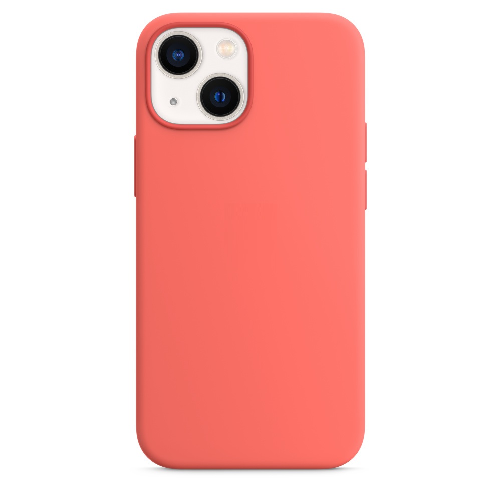 Силиконовый чехол Naturally Silicone Case with MagSafe Pink Pomelo для iPhone 13 mini