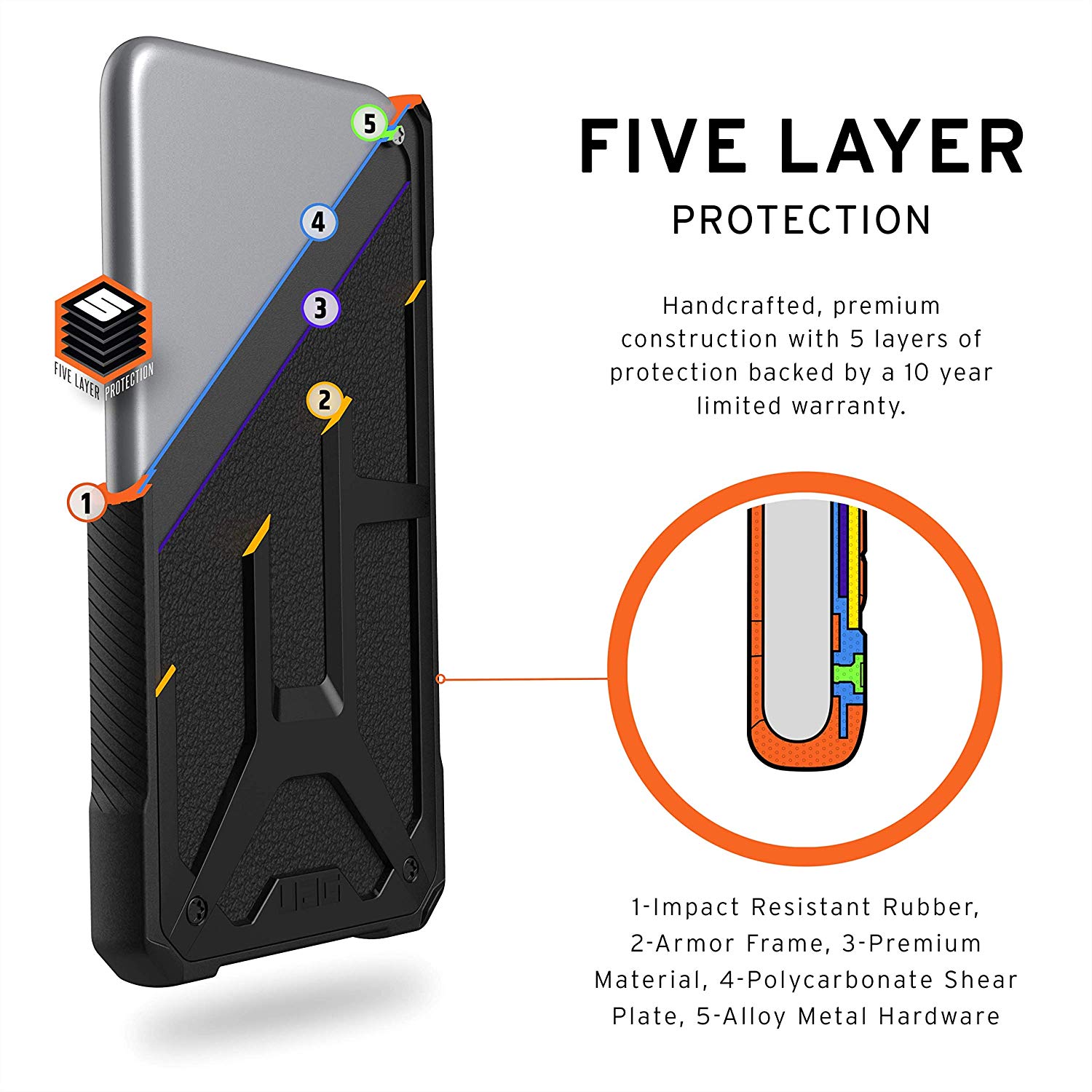 Противоударный защитный чехол UAG Monarch Black Leather для iPhone 11