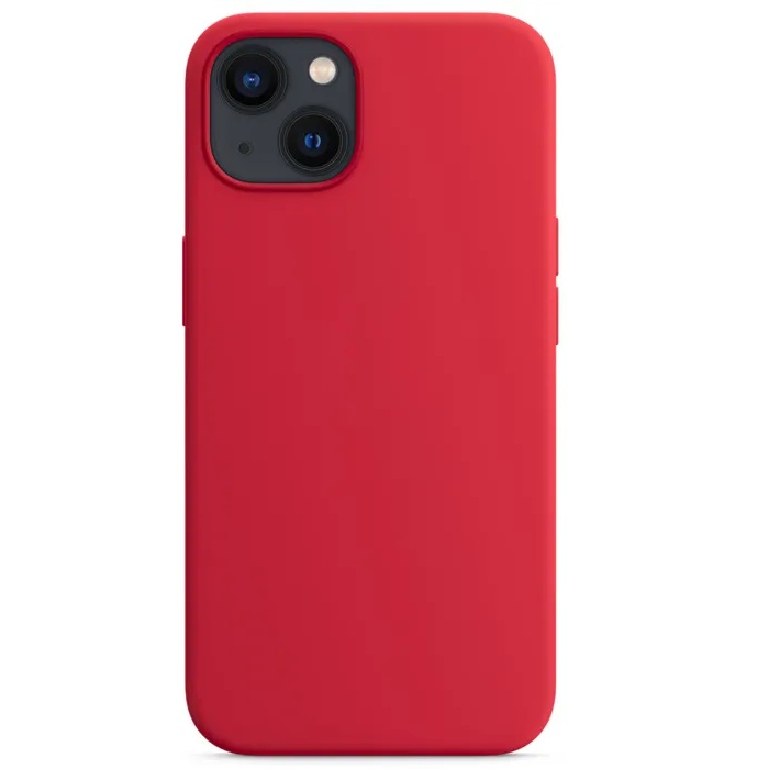 Силиконовый чехол Naturally Silicone Case Red для iPhone 13