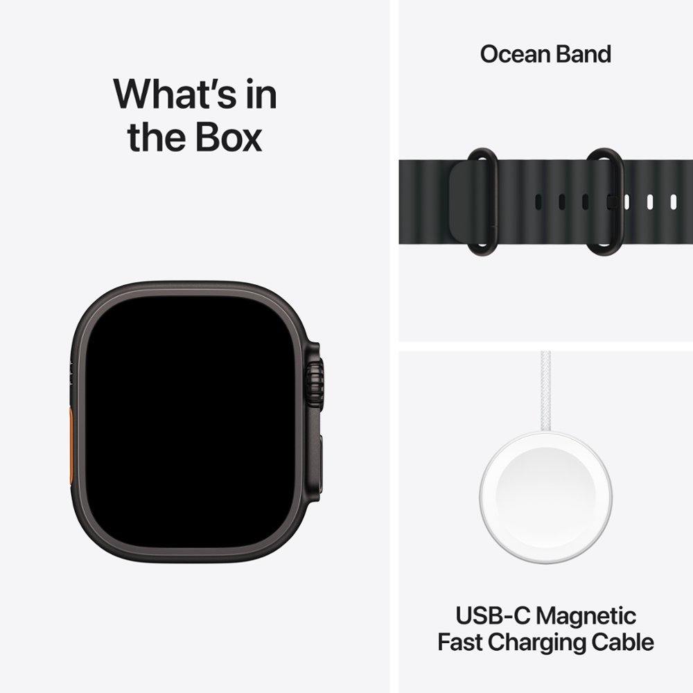 Умные часы Apple Watch Ultra 2 GPS + Cellular, 49mm Black Titanium Case with Black Ocean Band