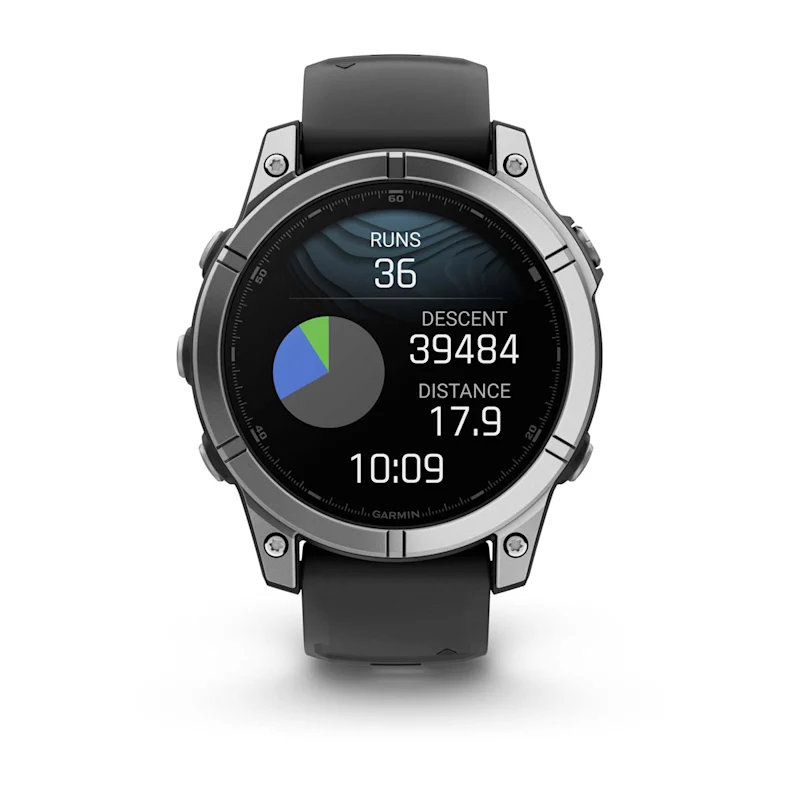 Умные часы Garmin Fenix E AMOLED Stainless Steel with Black Silicone Band (010-03025-00)