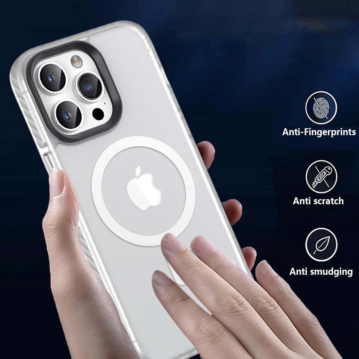 Чехол Gurdini Nano Series with Magsafe White для iPhone 15 Pro Max