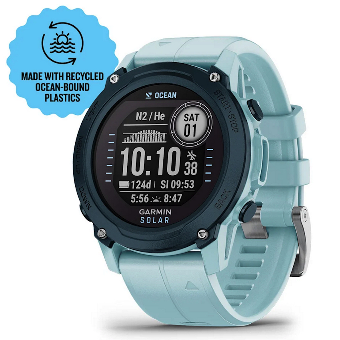 Умные часы Garmin Descent G1 Solar - Ocean Edition Azure (010-02604-04)