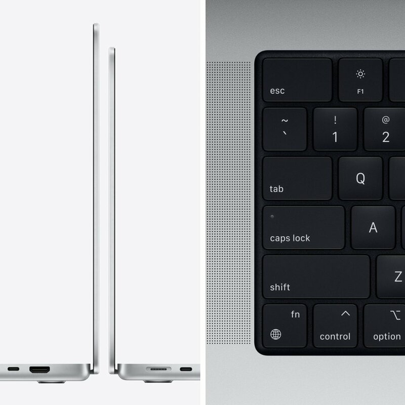 Ноутбук Apple Macbook Pro 16 Late 2021 (3456x2234, Apple M1 Pro, RAM 16 ГБ, SSD 1 ТБ, Apple graphics 16-core) Silver (MK1F3)