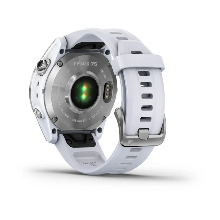 Умные часы Garmin fenix 7S – Standard Edition Silver with Whitestone Band (010-02539-03)