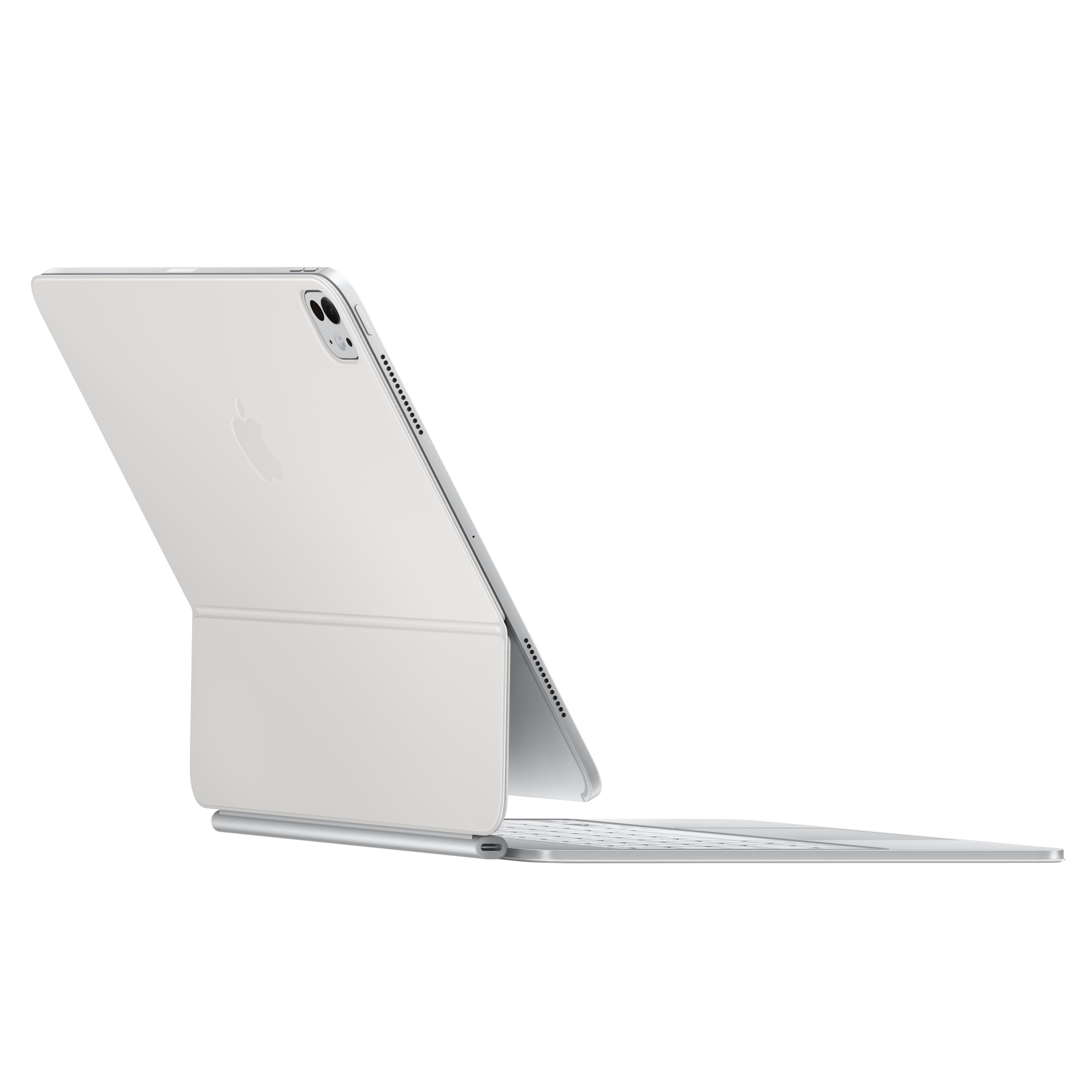 Чехол-клавиатура Apple Magic Keyboard для iPad Pro 13 (2024) White (MWR43) кириллица (лазерная гравировка) + QWERTY