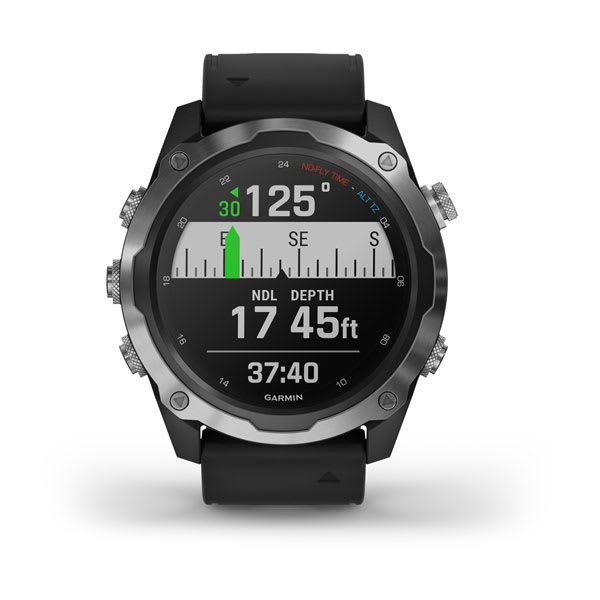 Умные часы Garmin Descent Mk2 Stainless Steel with Black Band (010-02132-10)