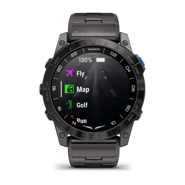 Умные часы Garmin D2 Mach 1 Pro Aviator smartwatch with vented titanium bracelet (010-02804-81)