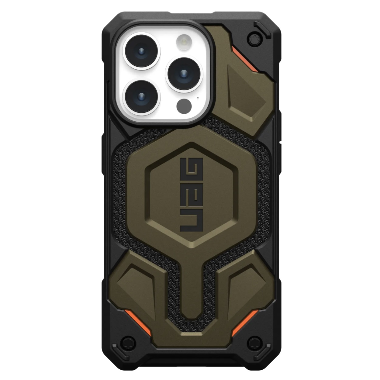 Противоударный защитный чехол UAG Monarch Pro Kevlar MagSafe для iPhone 15 Pro (6.1) Kevlar Elemental Green