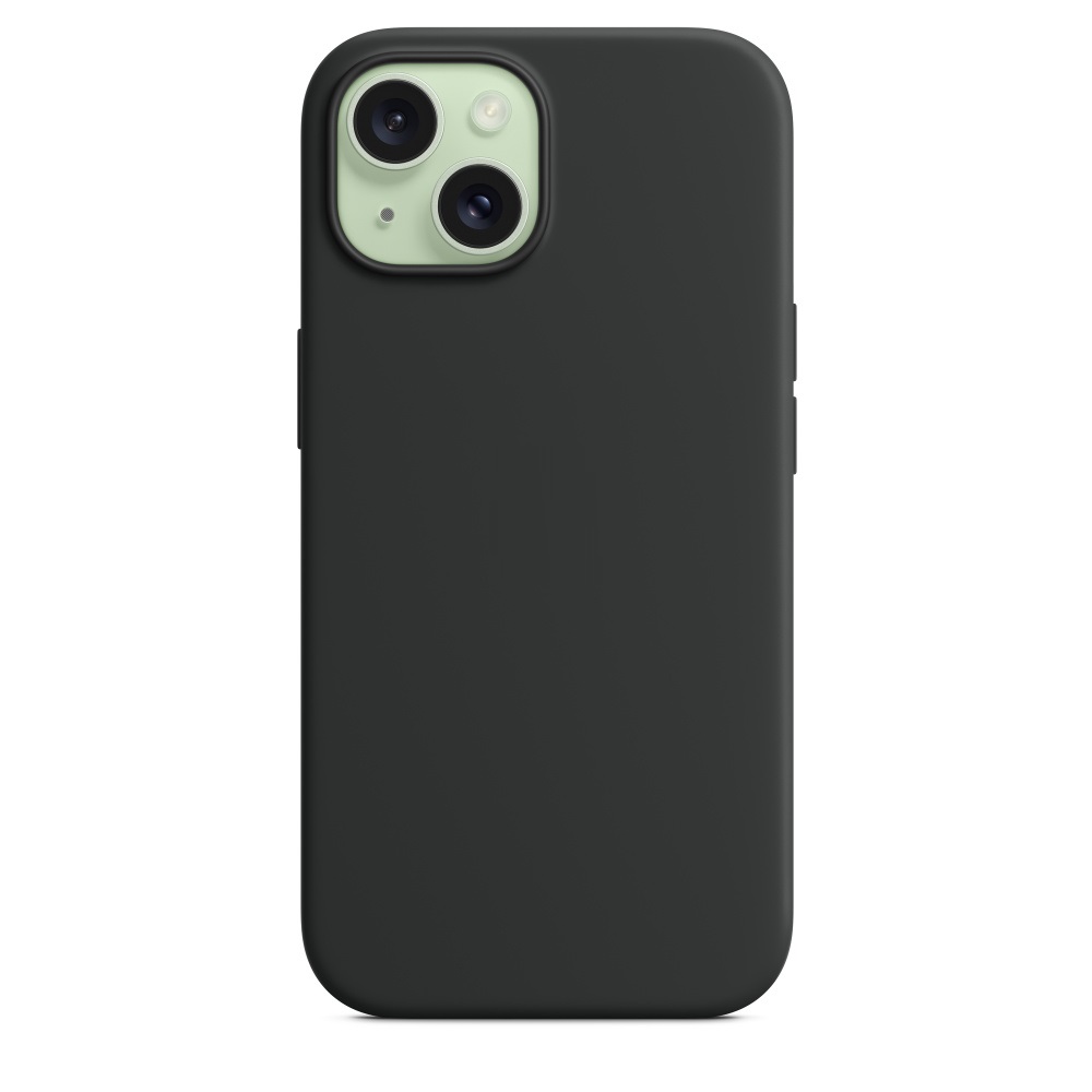 Силиконовый чехол Naturally Silicone Case with MagSafe Black для iPhone 15