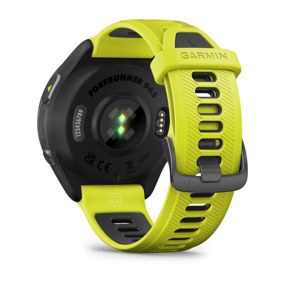 Умные часы Garmin Forerunner 965 Carbon Grey DLC Titanium Bezel with Black Case and Amp Yellow/Black Silicone Band (010-02809-12)