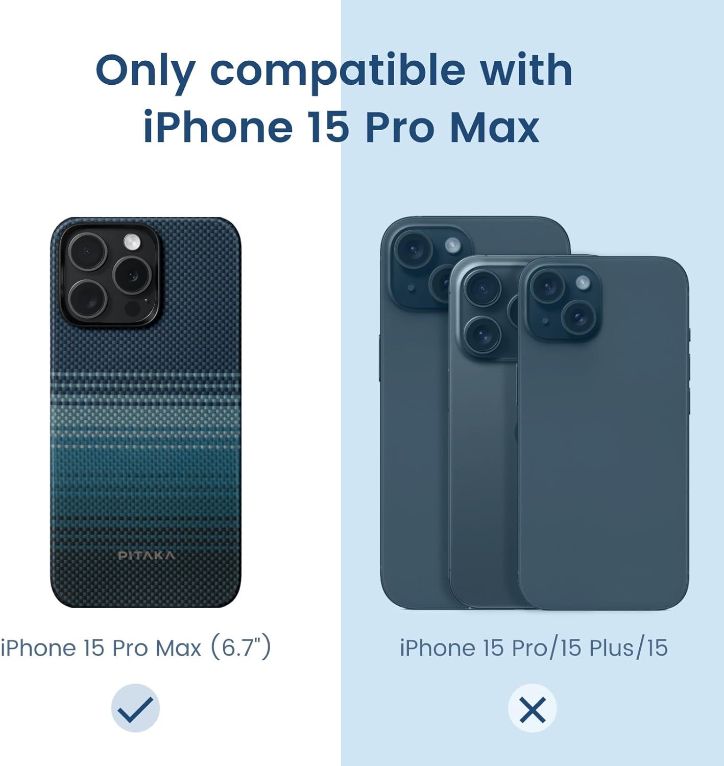 Чехол Pitaka Fusion Weaving MagEZ Case 5 для iPhone 15 Pro Max (6.7) Moonrise