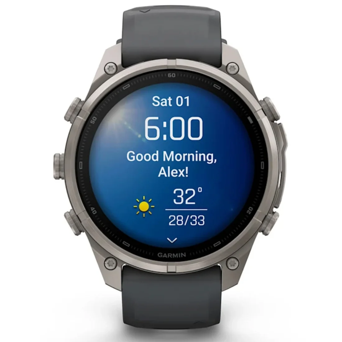 Умные часы Garmin fenix 9 Pro - 47 mm inReach Titanium with Pebble Grey Silicone Band (010-04336-21)