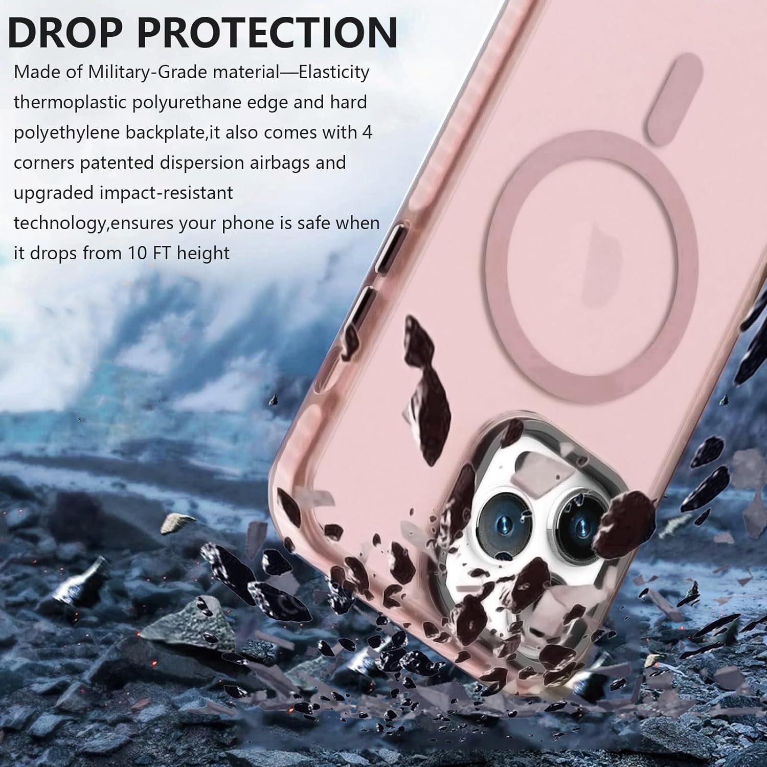 Чехол Gurdini Nano Series with Magsafe Pink для iPhone 15 Pro Max