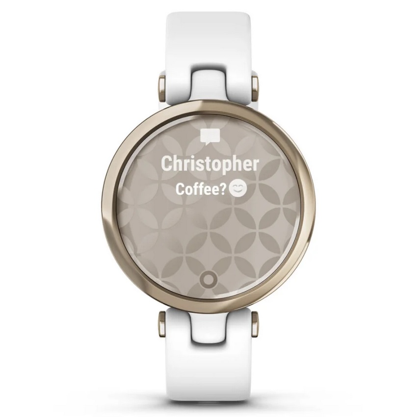 Умные часы Garmin Lily - Sport Edition Cream Gold Bezel with White Case and Silicone Band (010-02384-10)