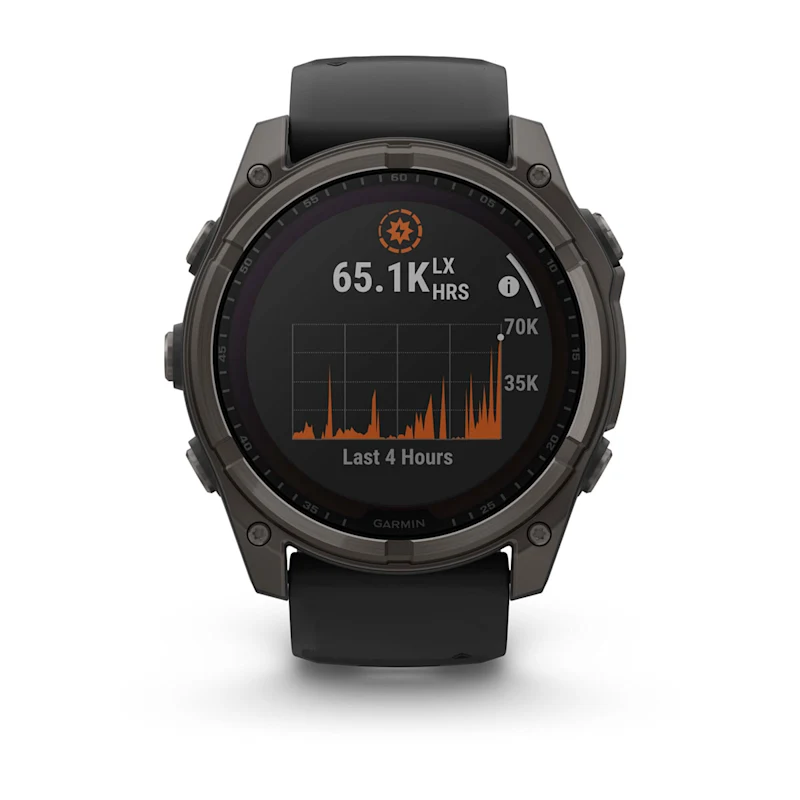 Умные часы Garmin fenix 8 – 51 mm Solar Sapphire carbon gray DLC titanium with black/pebble gray silicone (010-02907-11)