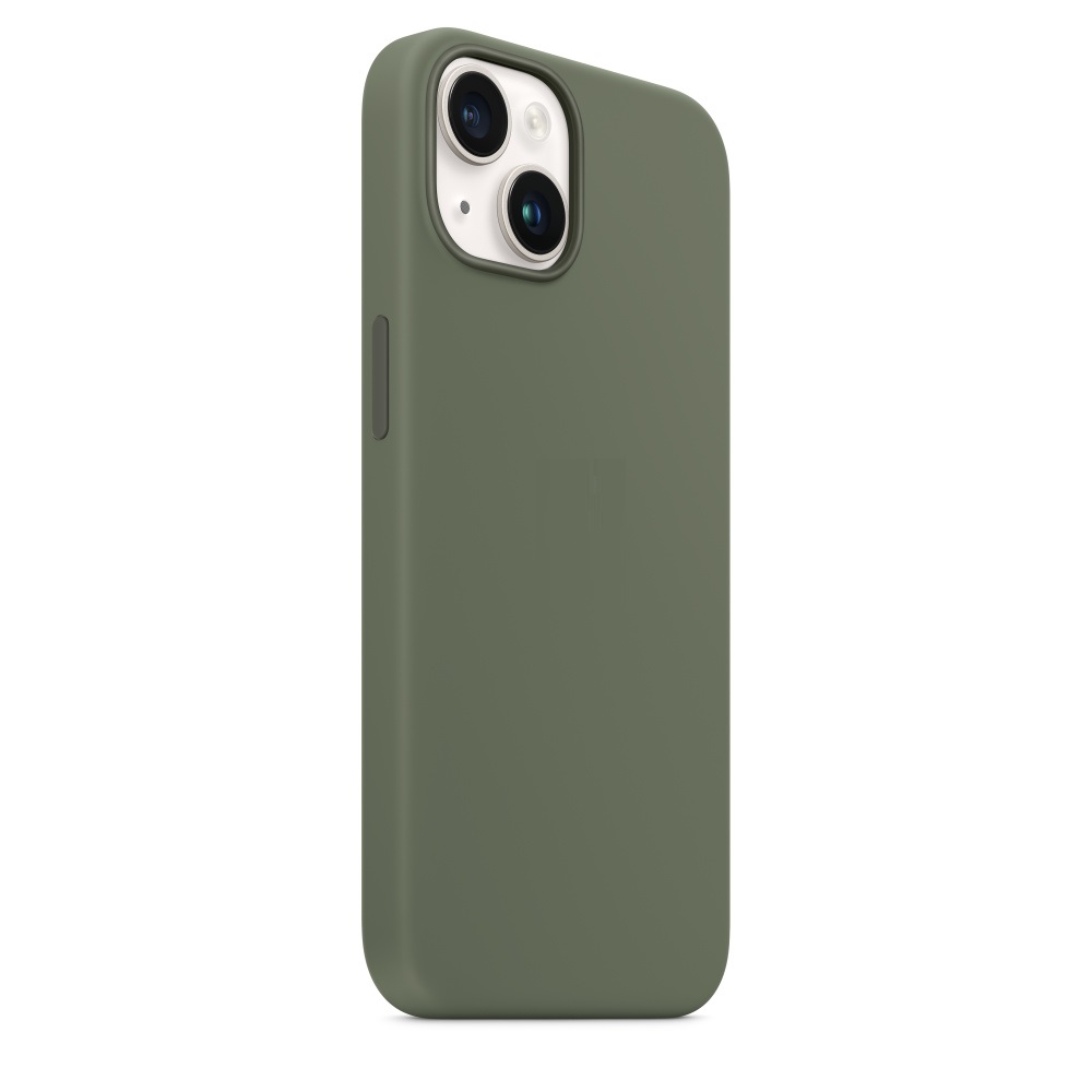 Силиконовый чехол Naturally Silicone Case with MagSafe Olive для iPhone 14