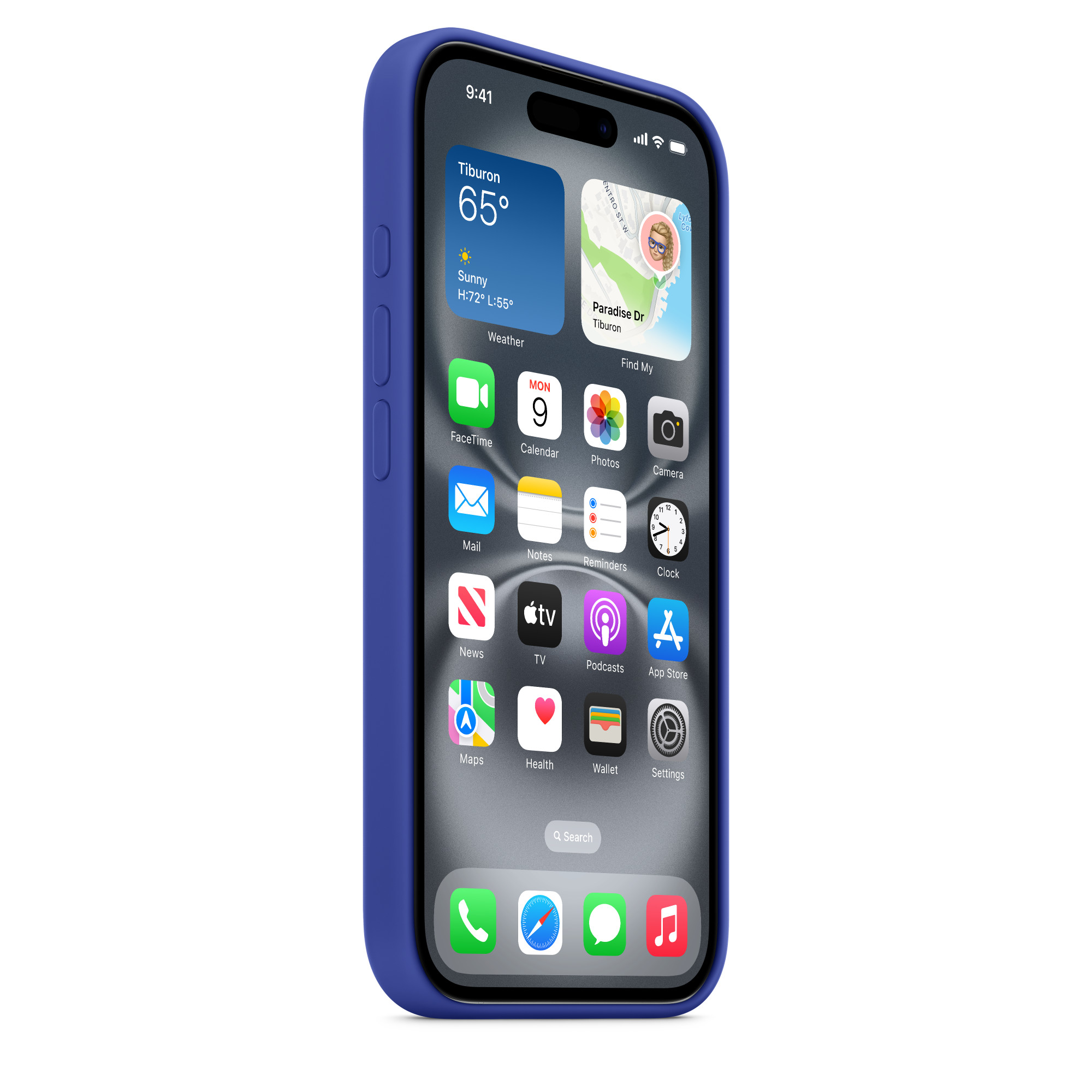 Силиконовый чехол Naturally Silicone Case with MagSafe Ultramarine для iPhone 16