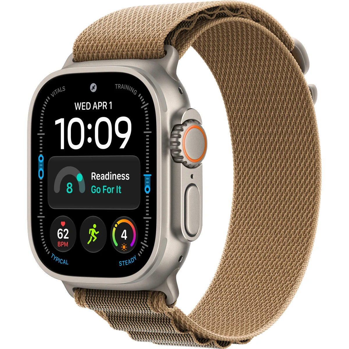 Умные часы Apple Watch Ultra 4 GPS + Cellular, 49mm Natural Titanium Case with Desert Alpine Loop - Small