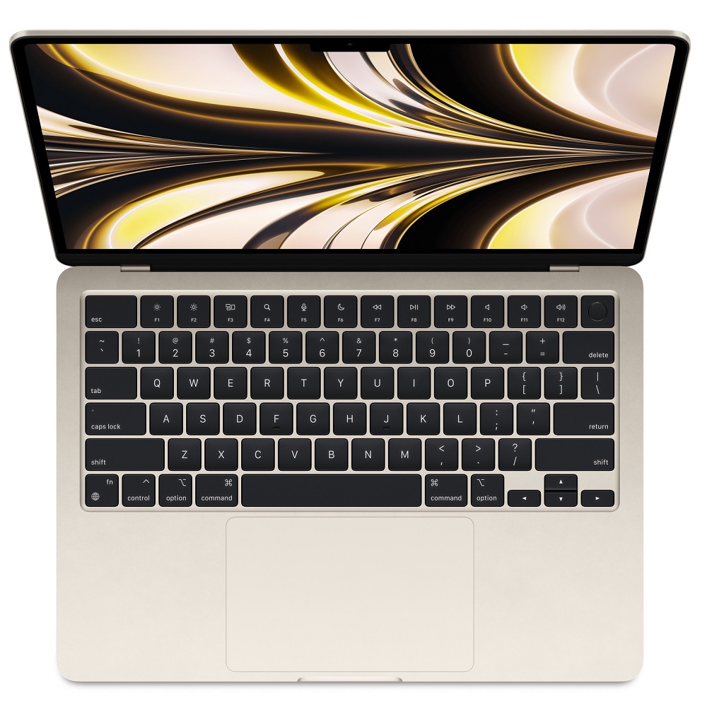 13.6 Ноутбук Apple MacBook Air 13 2022 (2560x1600, Apple M2, RAM 8 ГБ, SSD 256 ГБ, Apple graphics 8-core), Starlight (MLY13)