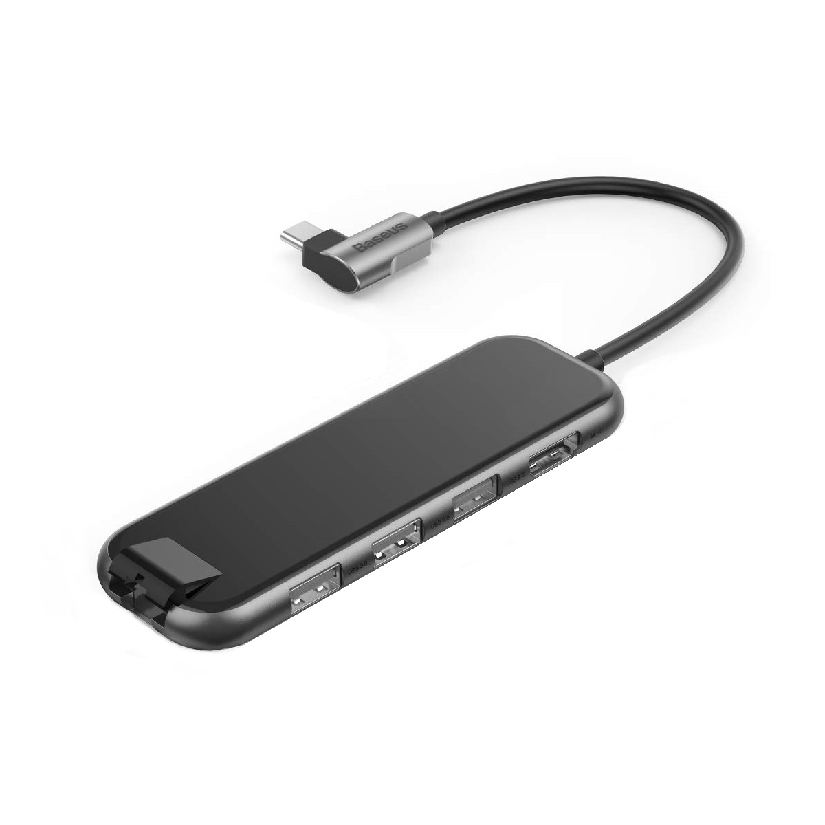 USB-концентратор Baseus Multi-functional HUB Type-C to USB3.0x3/ HDMI/ Type-C/ RJ45 (CAHUB-DZ0G) для Macbook
