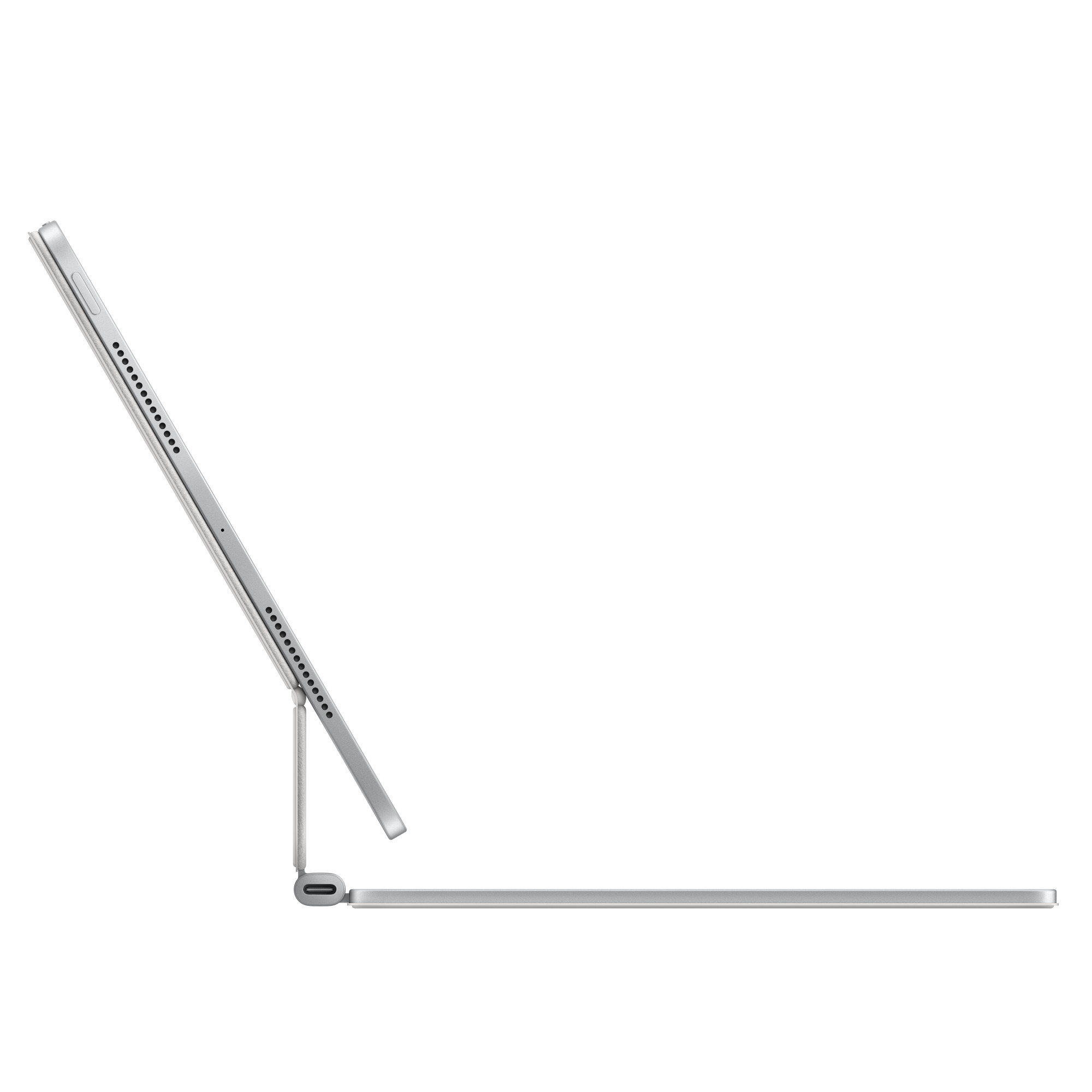 Чехол-клавиатура Apple Magic Keyboard для iPad Pro 11 (2024) White (MWR03) кириллица (лазерная гравировка) + QWERTY