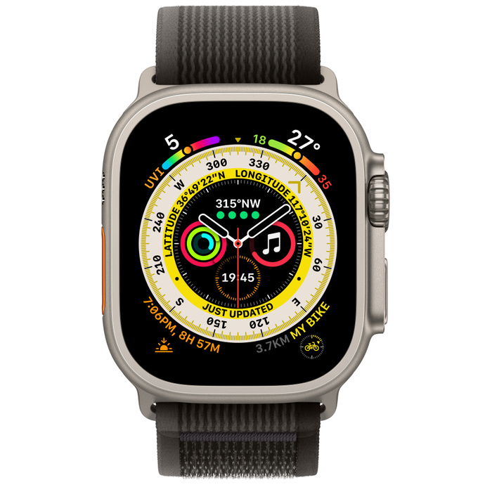 Умные часы Apple Watch Ultra 49 мм Titanium Case Trail Loop Black/Gray S/M