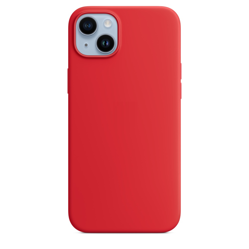 Силиконовый чехол Naturally Silicone Case with MagSafe Red для iPhone 14 Plus
