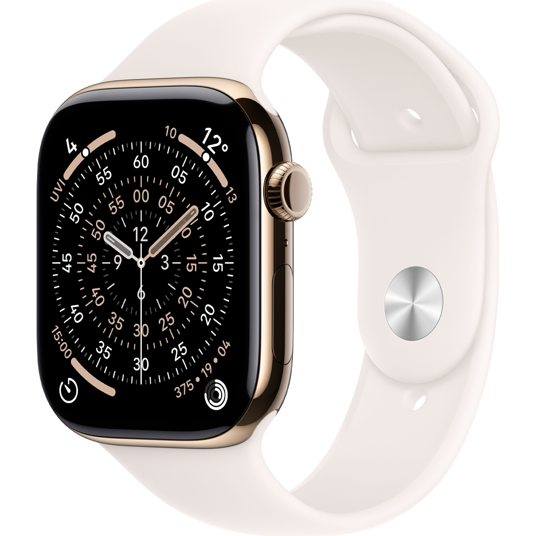 Умные часы Apple Watch Series 11 GPS + Cellular, 46mm Gold Titanium Case with Light Blush Sport Band - M/L