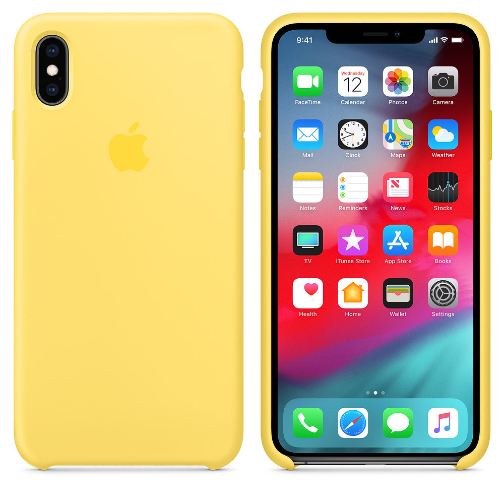 Силиконовый чехол Apple iPhone XS Silicone Case - Canary Yellow (MW992ZM/A) для iPhone XS