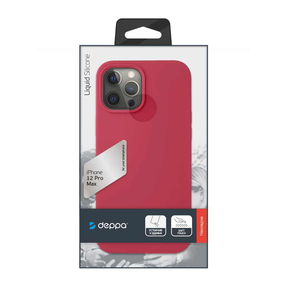 Чехол Deppa Liquid Silicone Case Red (87784) для Apple iPhone 12 Pro Max