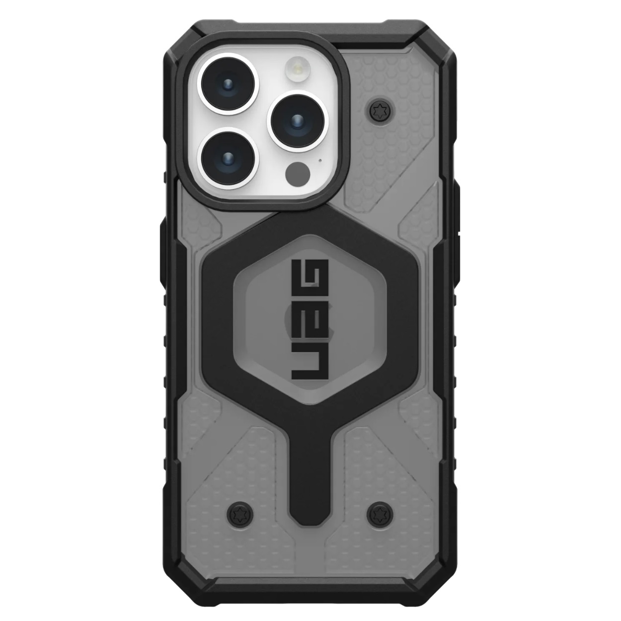 Противоударный защитный чехол UAG Pathfinder MagSafe Clear для iPhone 15 Pro (6.1) Ash